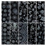 Folii de transfer, FST029 Holographic Flower mixt, set 10 bucati